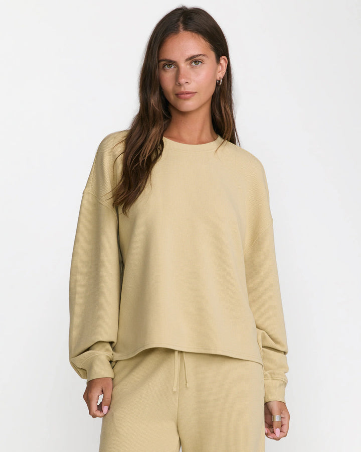Rvca Glory Waffle Pullover - Vintage Khaki - Sun Diego Boardshop