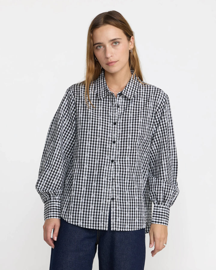 RVCA Women's Go West Long Sleeve Shirt - RVCA Black
