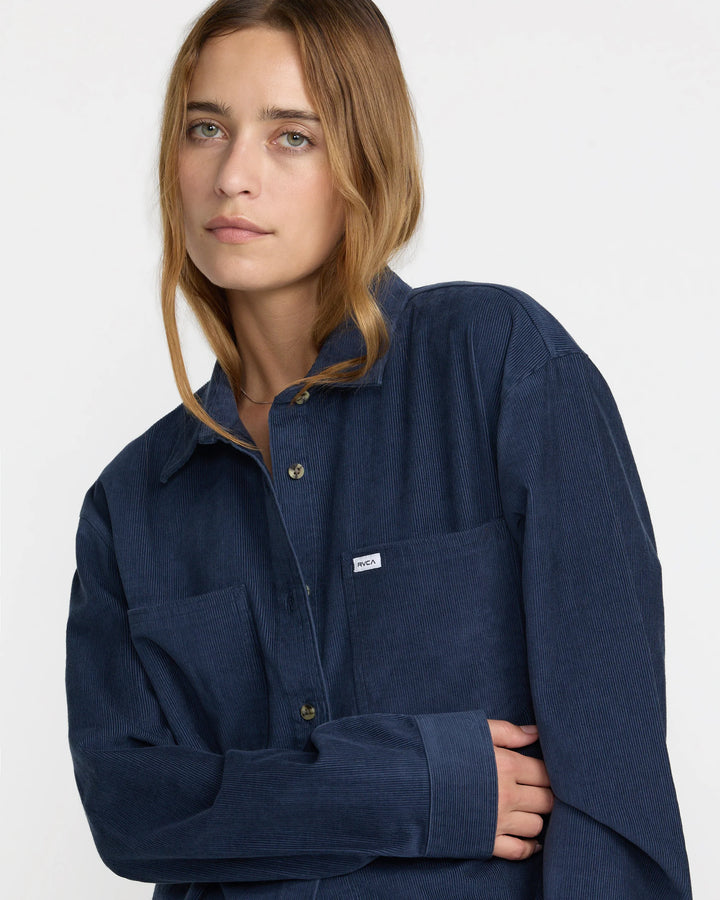 RVCA Women's Manchester Overshirt - Navy