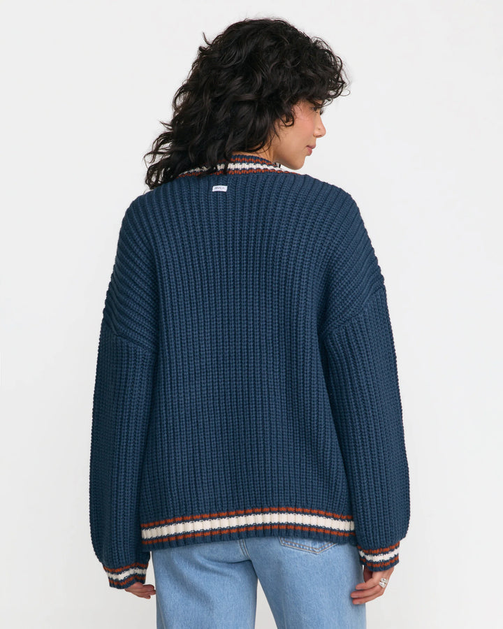 RVCA Women's Camden Cardigan - Blue Slate - Sun Diego Boardshop
