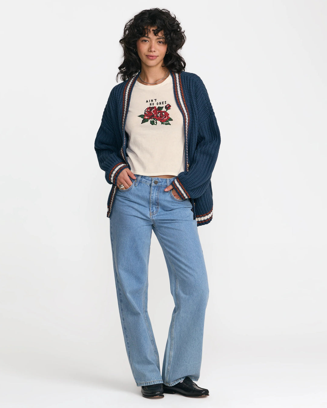 RVCA Women's Camden Cardigan - Blue Slate - Sun Diego Boardshop