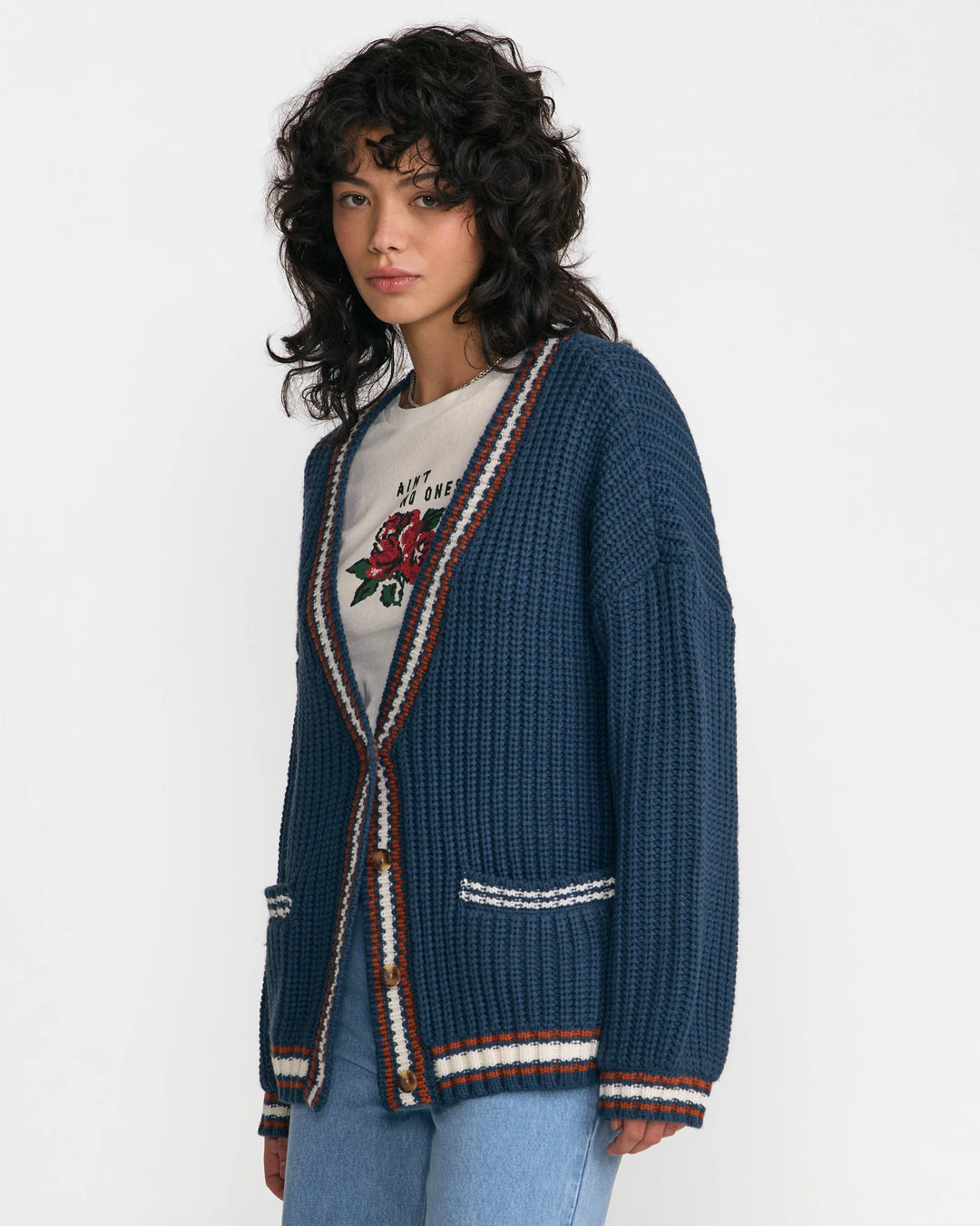 RVCA Women's Camden Cardigan - Blue Slate - Sun Diego Boardshop