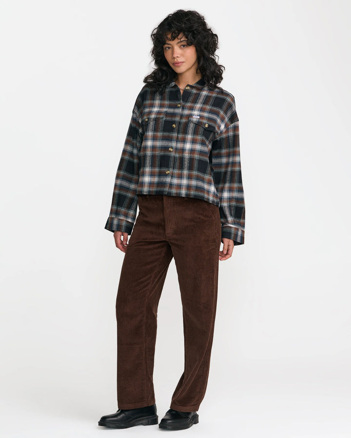 RVCA Women's The Edit Trouser Pant - Chocolate - Sun Diego Boardshop