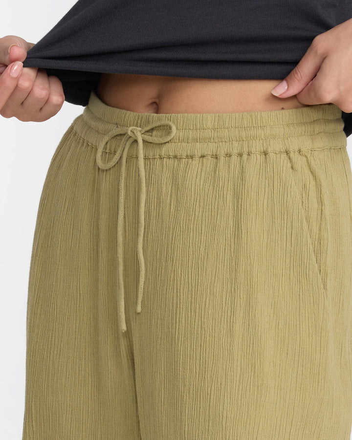 RVCA Women's New Yume Wide Leg Pant - Old Sage - Sun Diego Boardshop