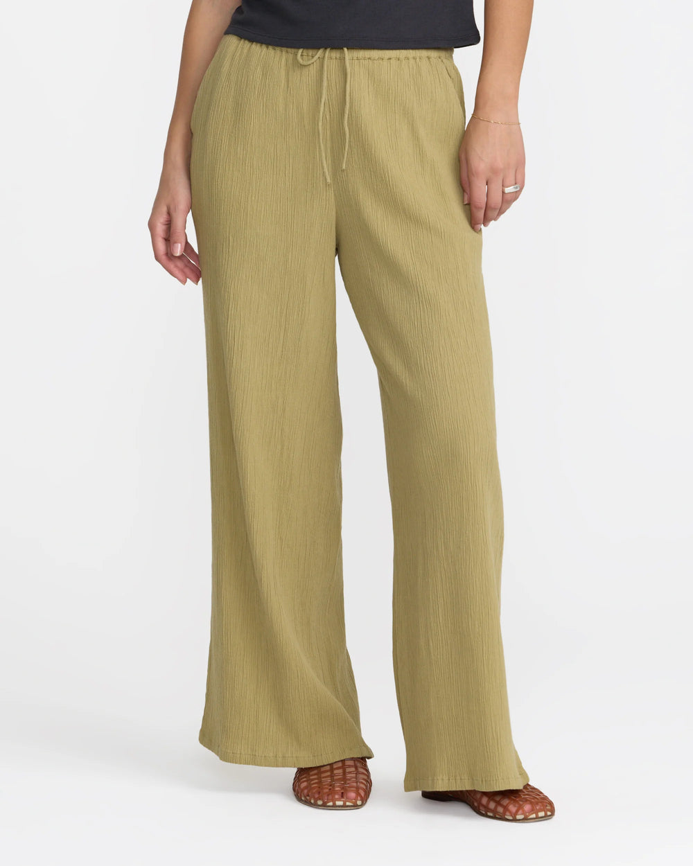 RVCA Women's New Yume Wide Leg Pant - Old Sage - Sun Diego Boardshop