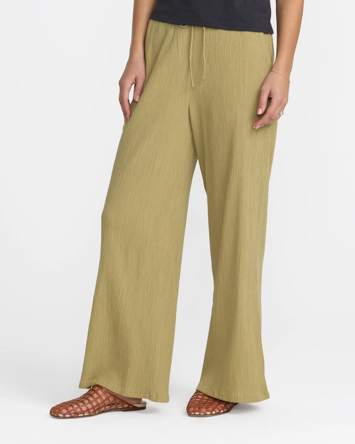RVCA Women's New Yume Wide Leg Pant - Old Sage - Sun Diego Boardshop
