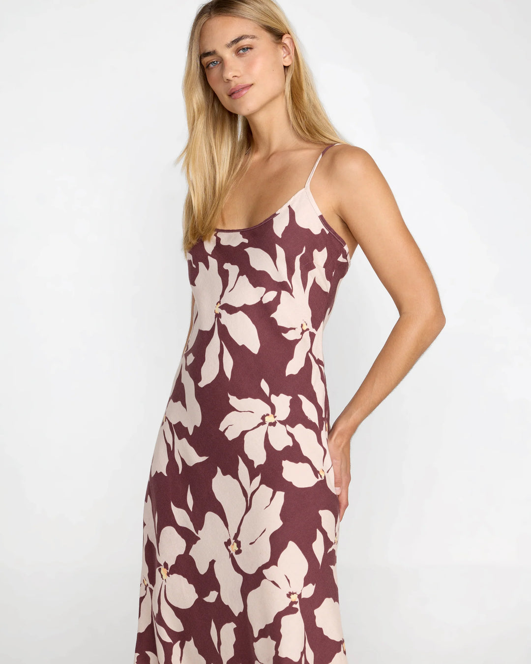 RVCA Lets Dance Slip Dress - Terra Brown - Sun Diego Boardshop