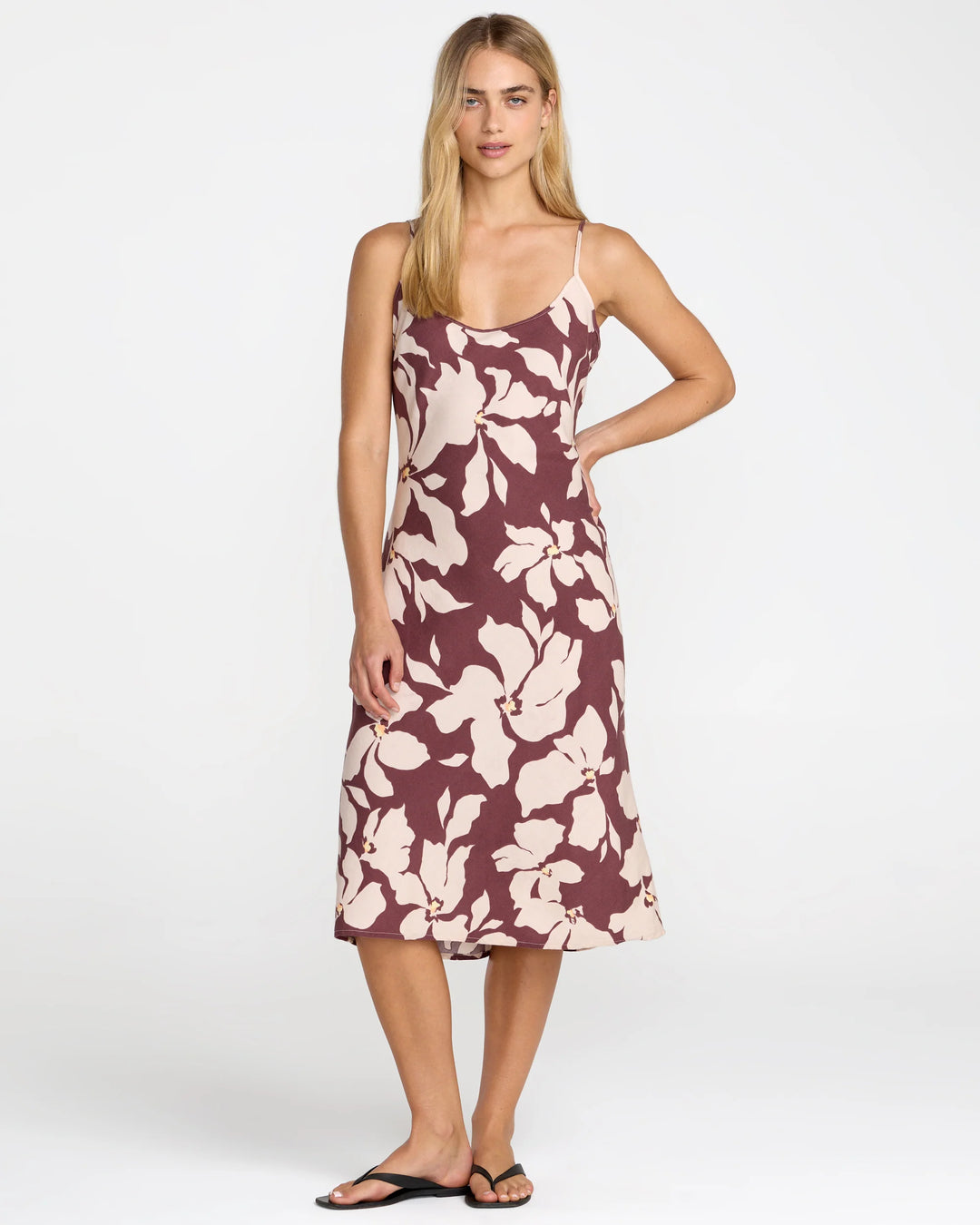 RVCA Lets Dance Slip Dress - Terra Brown - Sun Diego Boardshop