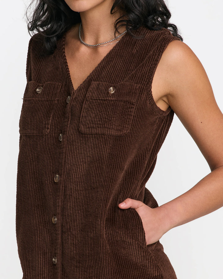 RVCA Women's The Edit Dress - Chocolate - Sun Diego Boardshop