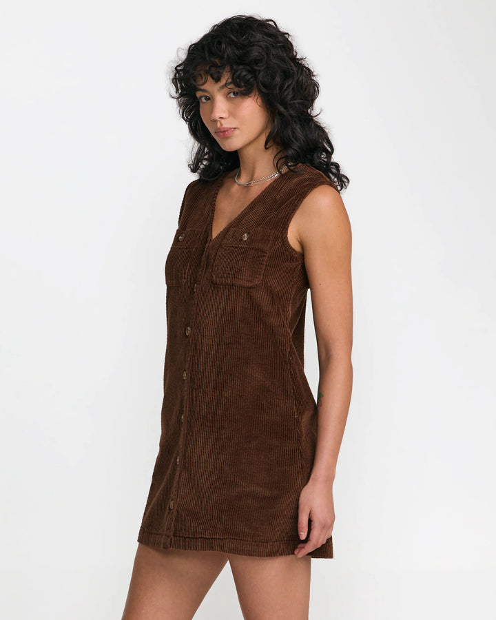 RVCA Women's The Edit Dress - Chocolate - Sun Diego Boardshop