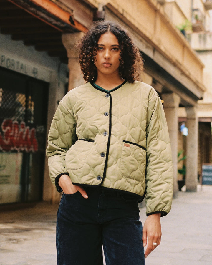 RVCA Women's Hudson Reversible Liner Jacket - Olive - Sun Diego Boardshop