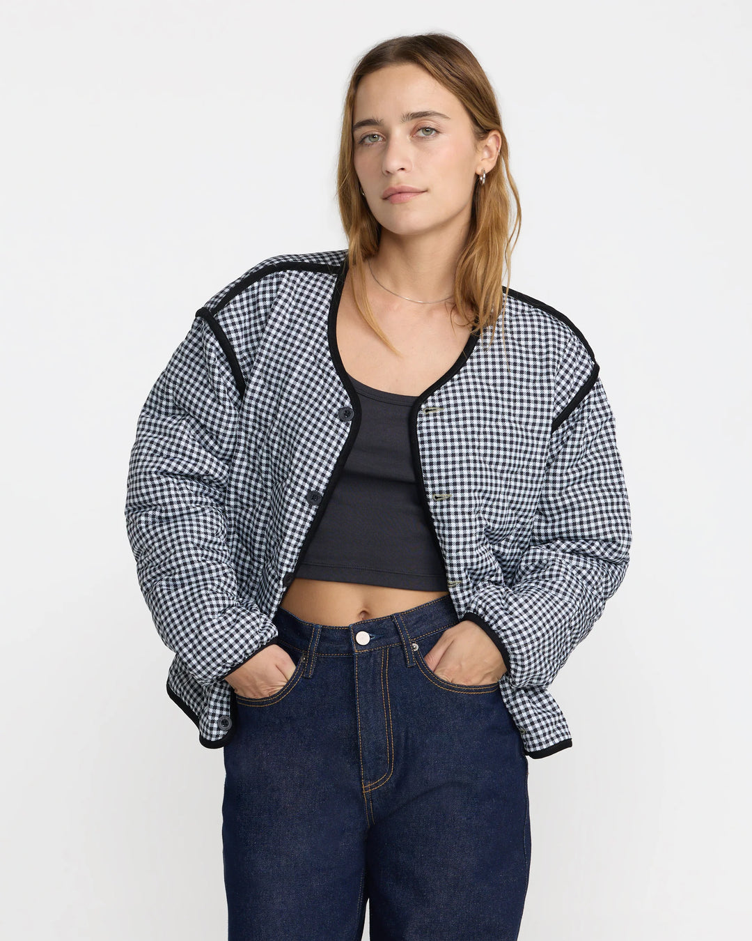 RVCA Women's Hudson Reversible Liner Jacket - Olive - Sun Diego Boardshop