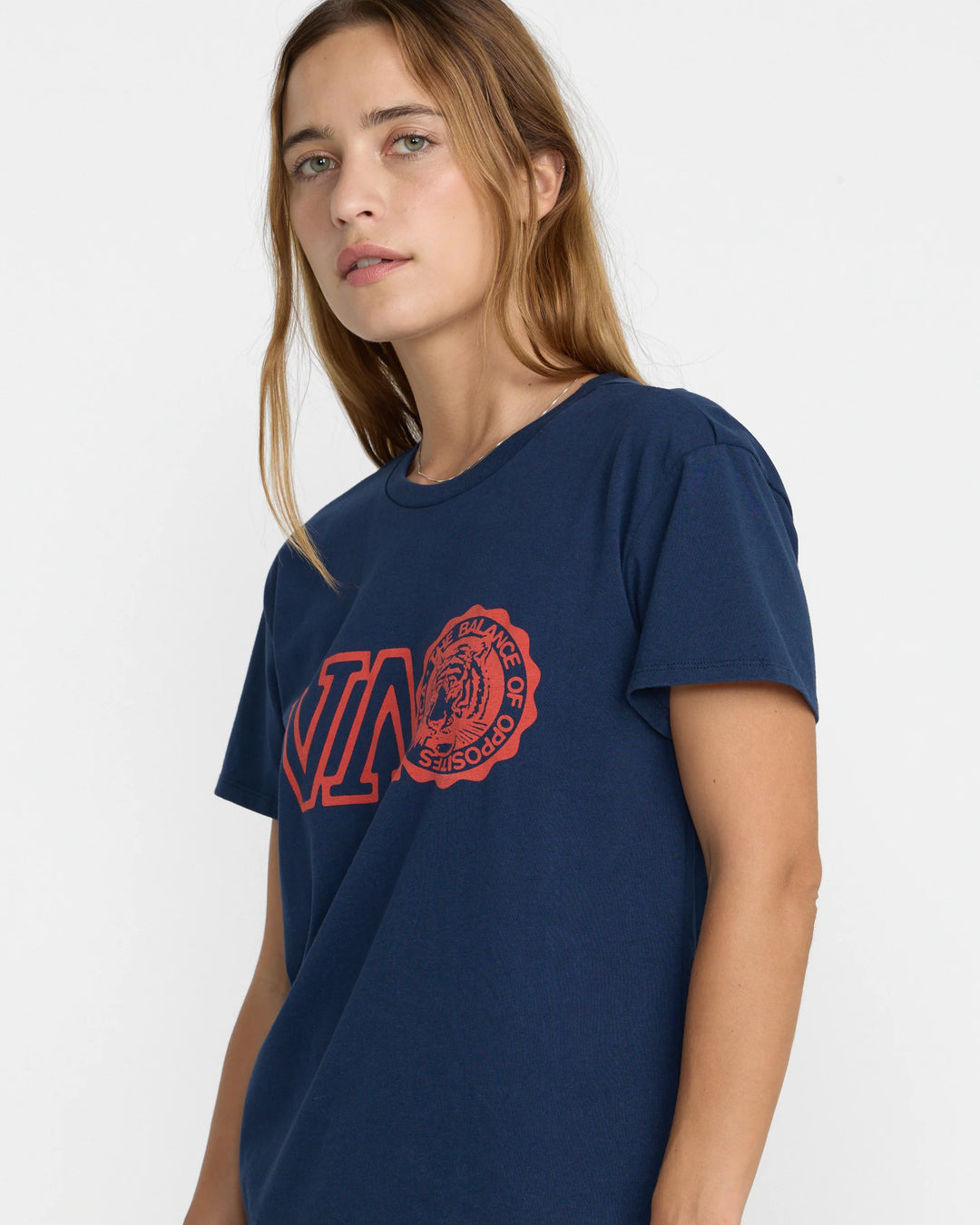RVCA Women's Impress Relaxed Tee - Navy