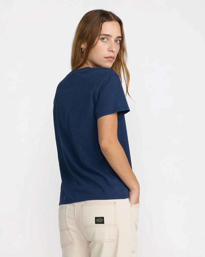 RVCA Women's Impress Relaxed Tee - Navy