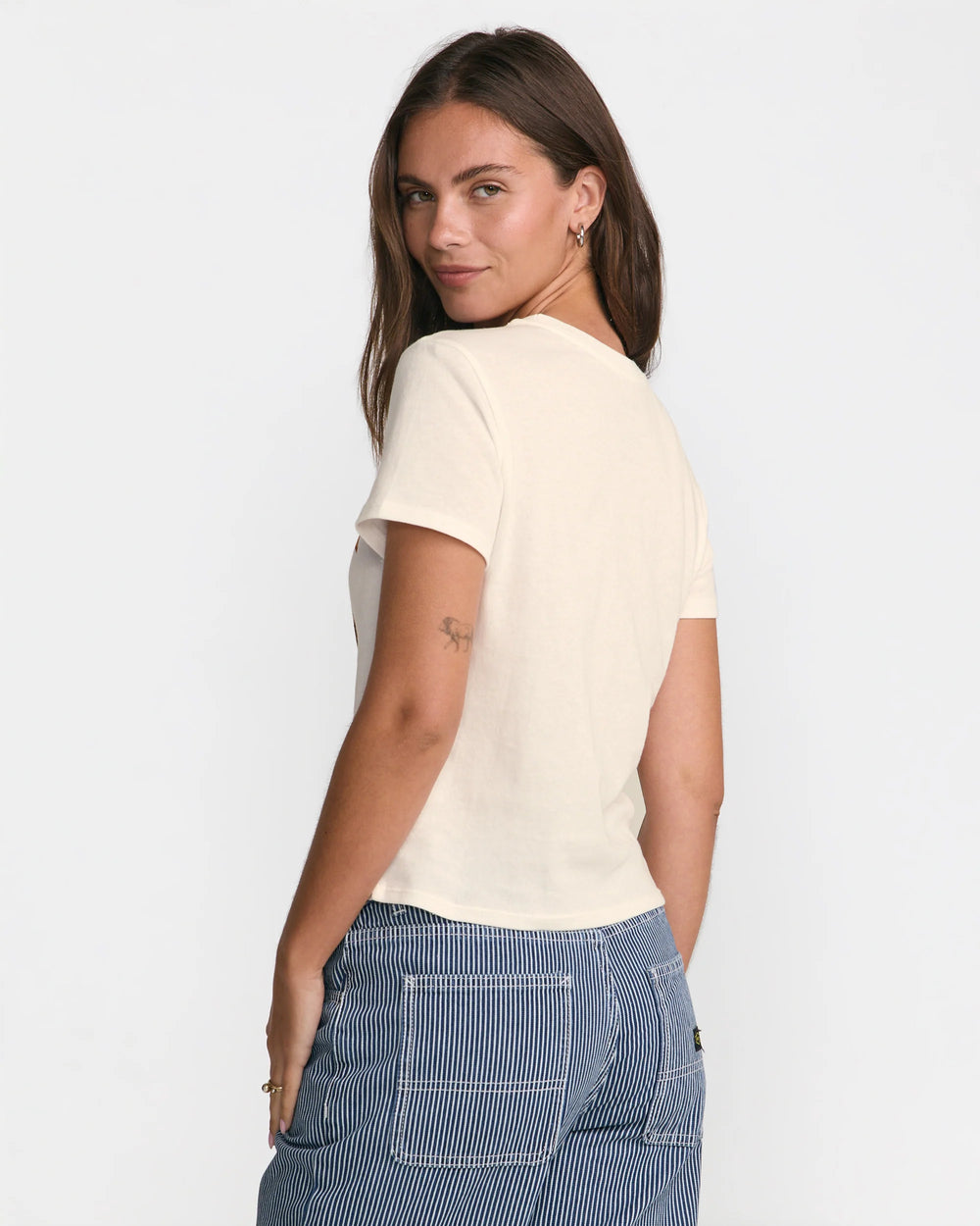RVCA Women's Fruity Shrunken Tee - Antique White - Sun Diego Boardshop