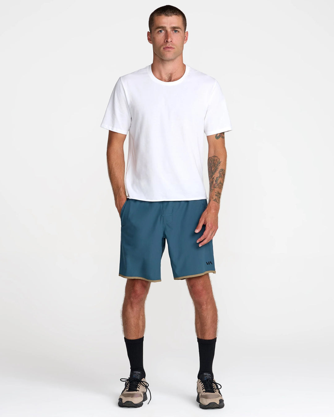 RVCA Men's Yogger Stretch Contrast 17" Short - Duck Blue - Sun Diego Boardshop