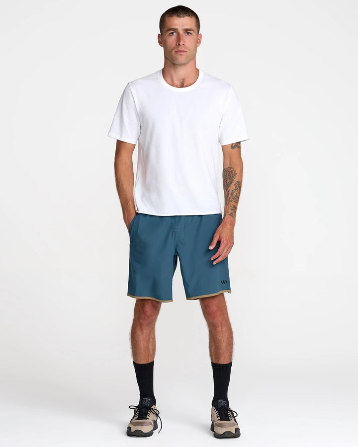 RVCA Men's Yogger Stretch Contrast 17" Short - Duck Blue - Sun Diego Boardshop