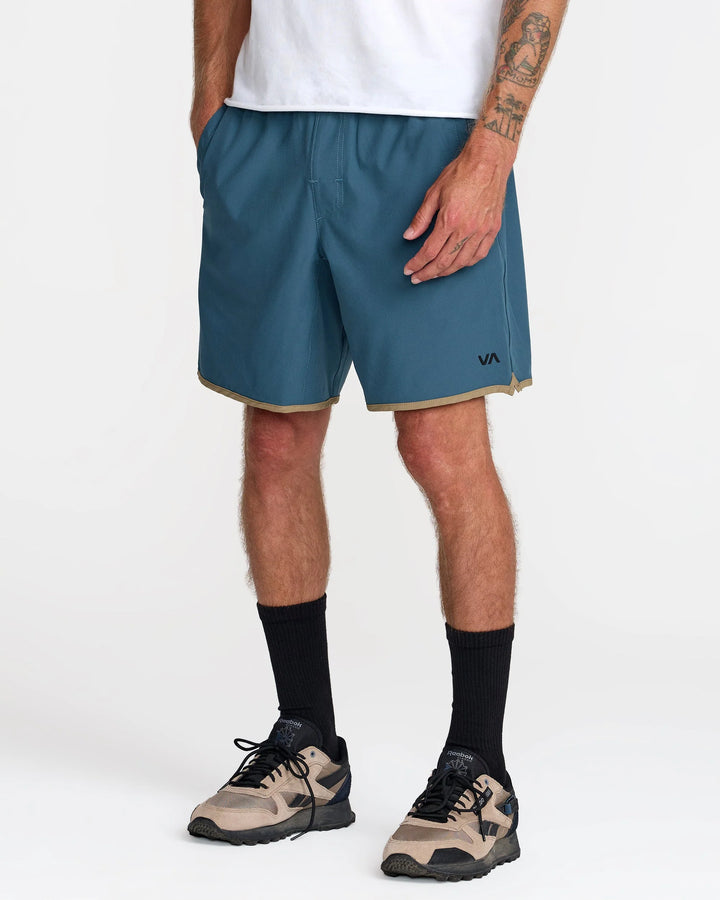 RVCA Men's Yogger Stretch Contrast 17" Short - Duck Blue - Sun Diego Boardshop