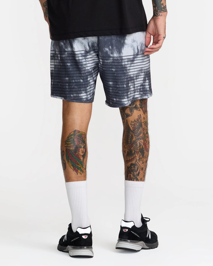 RVCA MEN'S YOGGER STRETCH 17" SHORT - BLACK BLUR