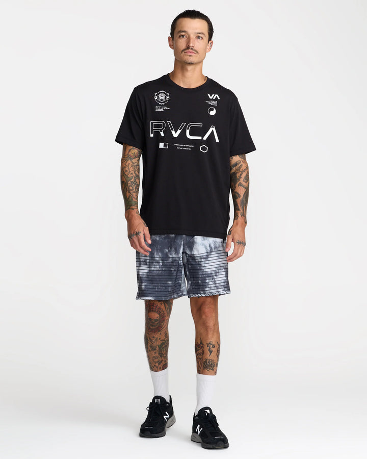 RVCA MEN'S YOGGER STRETCH 17" SHORT - BLACK BLUR