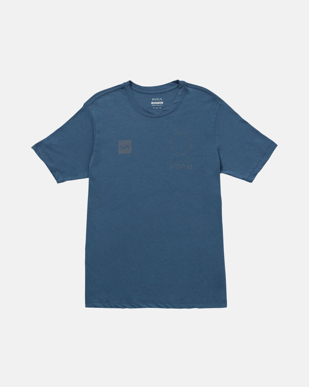 RVCA Va Mark Reflective Short Sleeve Tee - Dark Denim - Sun Diego Boardshop