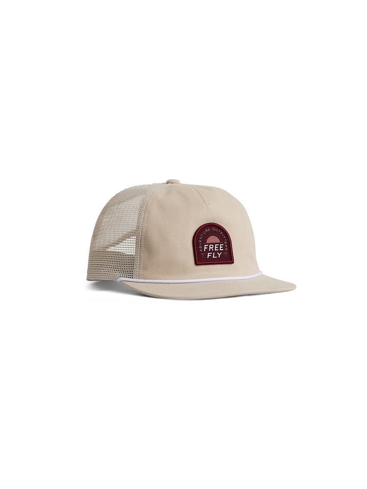 Free Fly Adventure Outfitters 5-Panel Trucker Hat - Stone - Sun Diego Boardshop