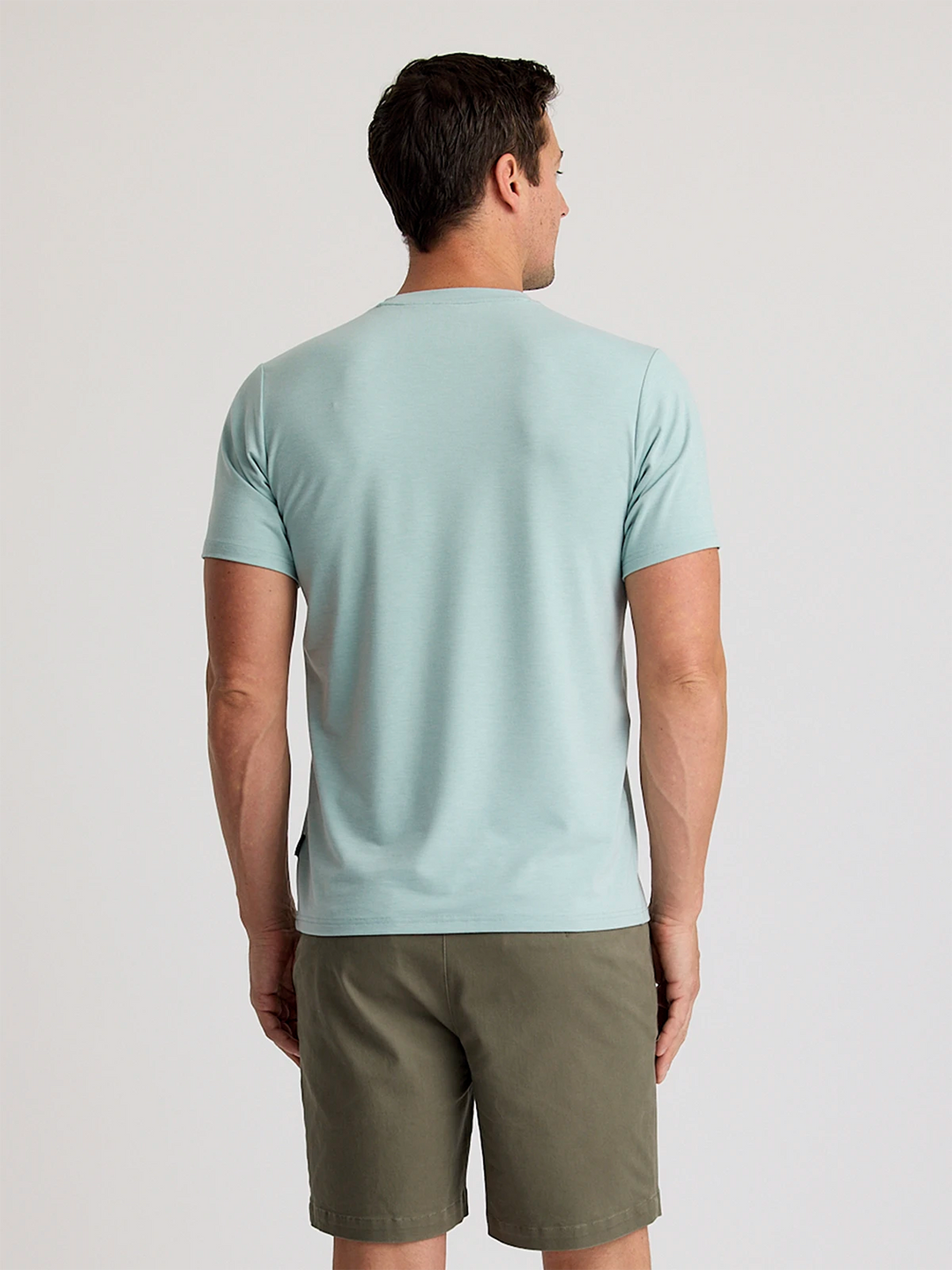 Free Fly Men'S Bamboo Flex Pocket Tee - Heather Ocean Mist - Sun Diego Boardshop