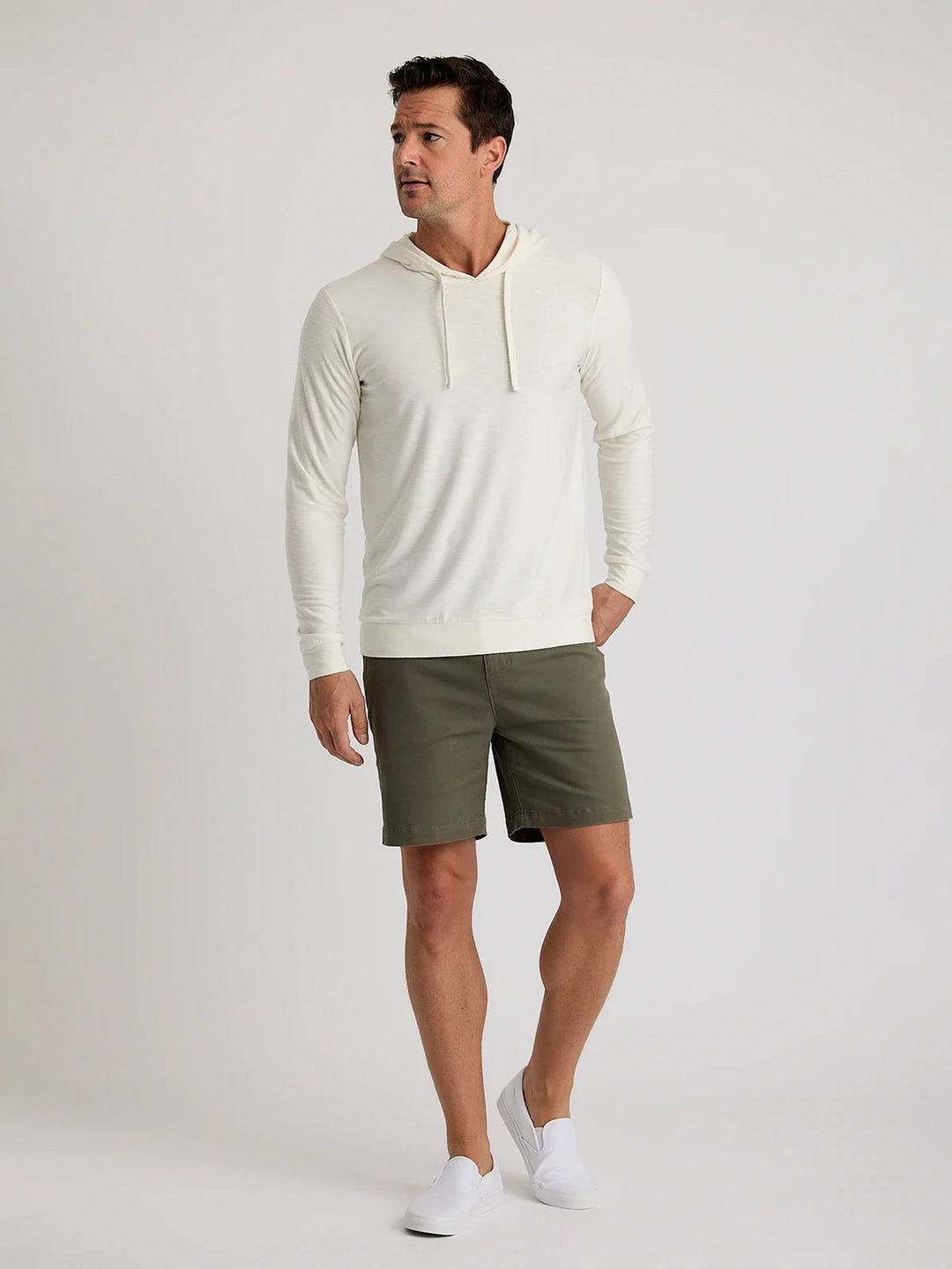 Free Fly Men's Men's Bamboo Slub Hoodie II - Sea Salt - Sun Diego Boardshop