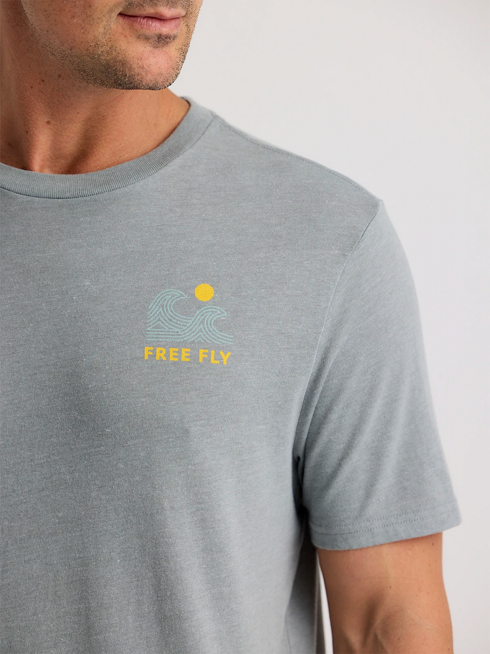 Free Fly Beach Access Tee - HEATHER SLATE - Sun Diego Boardshop