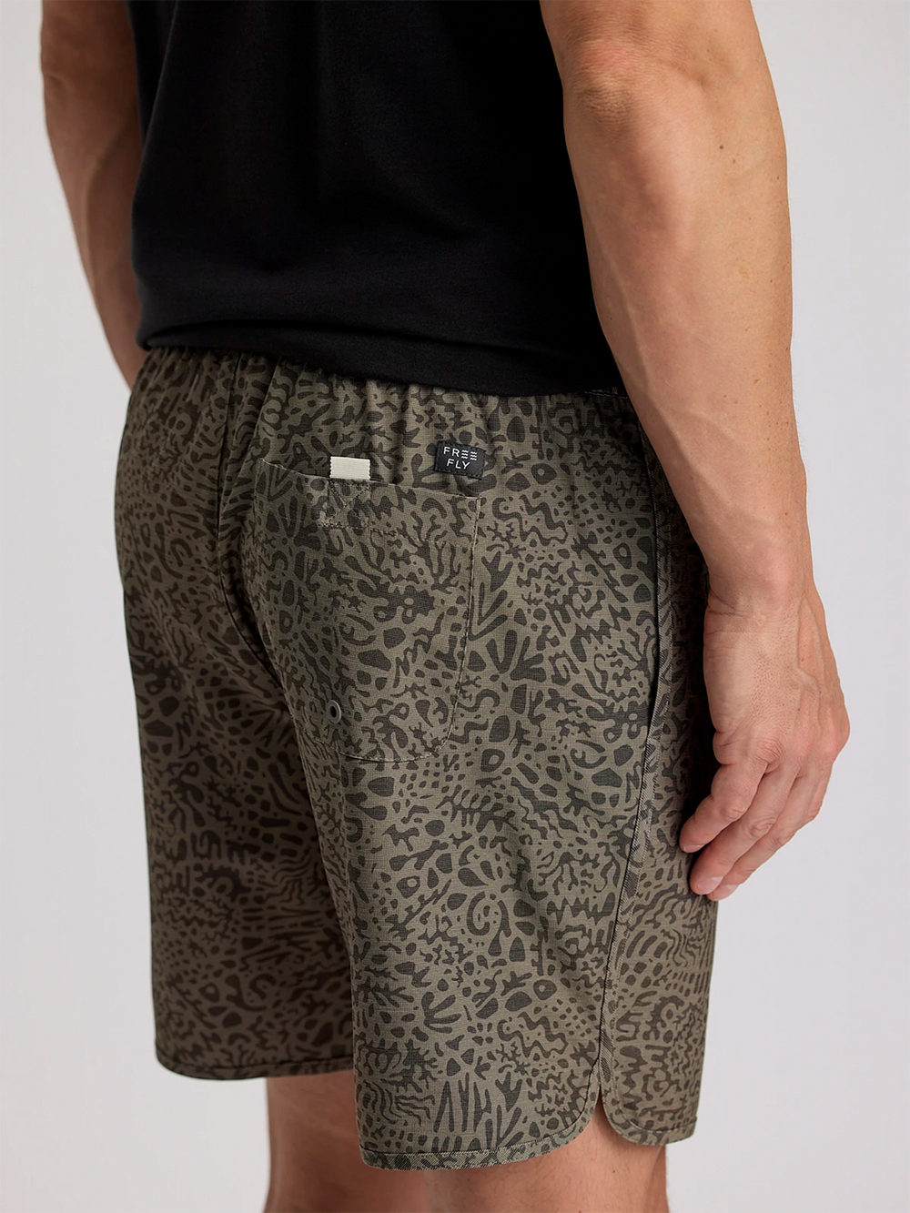 Free Fly Men'S Reverb Short - Drifter Print Fatigue - Sun Diego Boardshop