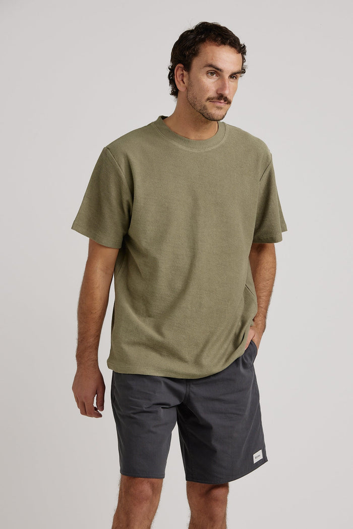 Rhythm Vintage Terry Ss T Shirt - MOSS - Sun Diego Boardshop