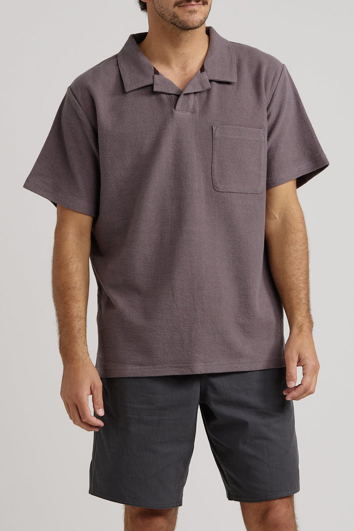 Rhythm Vintage Terry Polo - CHARCOAL - Sun Diego Boardshop