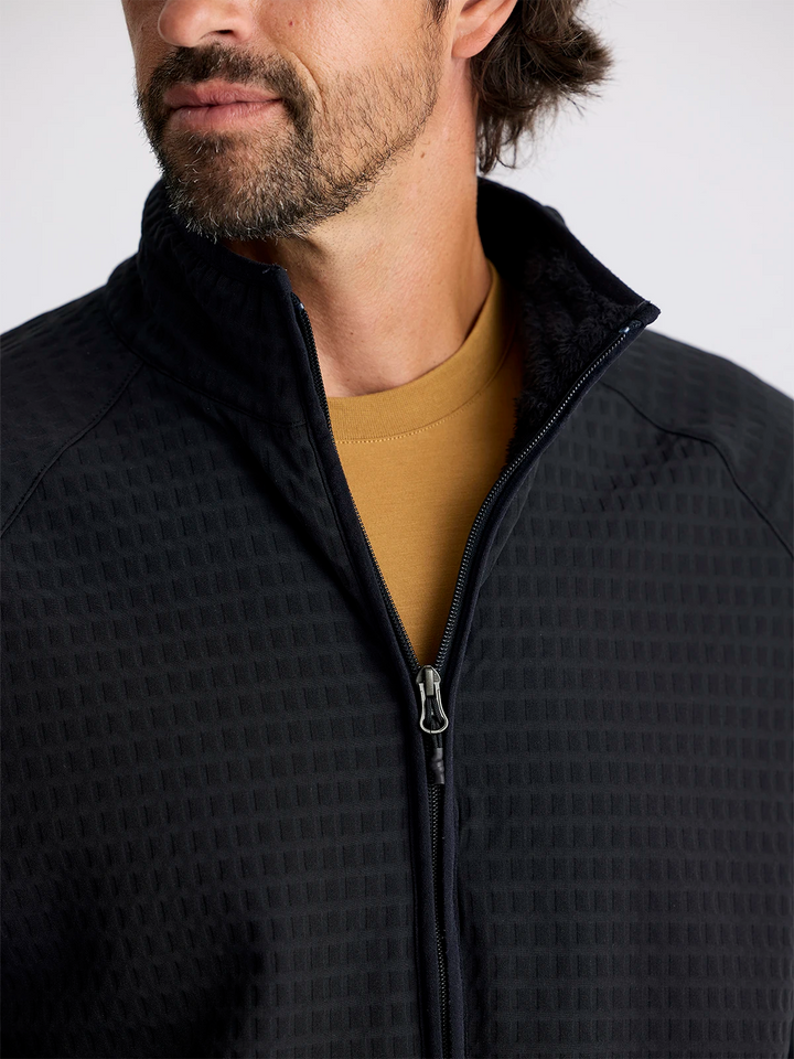 Free Fly Men's Gridback Fleece Jacket - BLACK - Sun Diego Boardshop