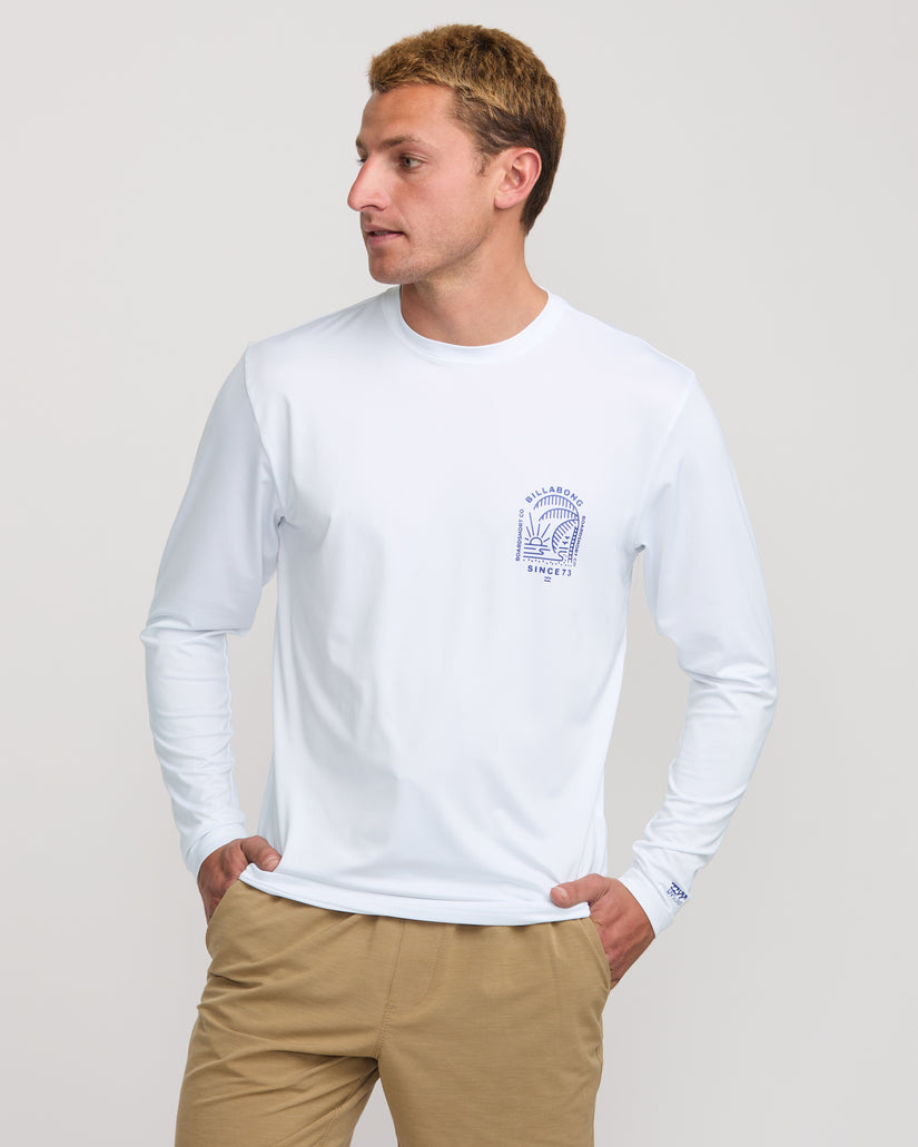 Billabong Last Night Loose Fit Long Sleeve Rashguard Surf Tee - WHITE - Sun Diego Boardshop