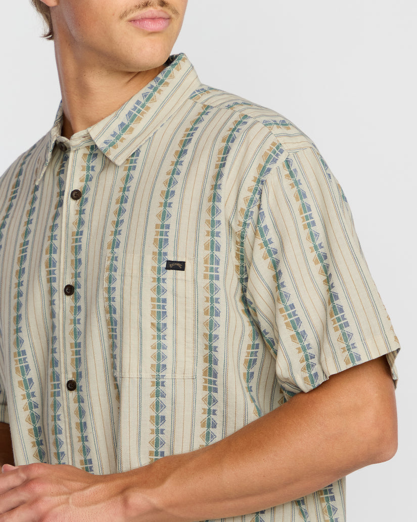 Billabong Sundays Jacquard Short Sleeve Shirt - Cream - Sun Diego Boardshop