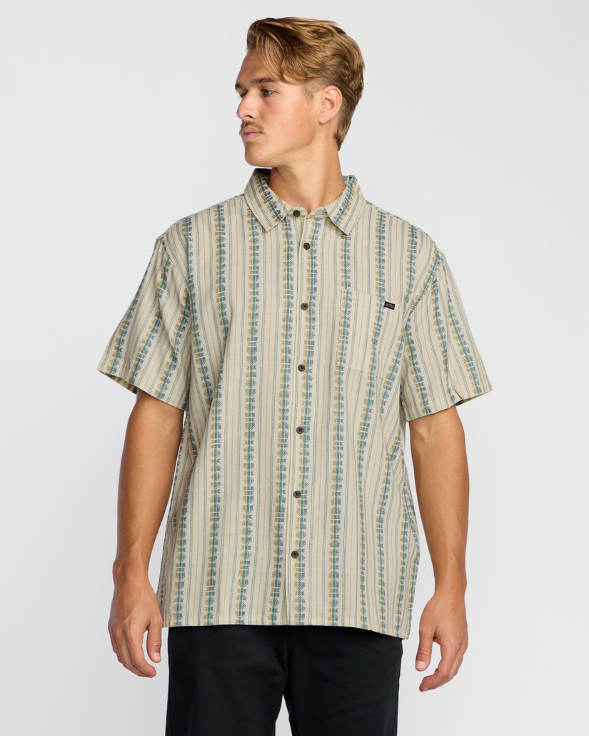 Billabong Sundays Jacquard Short Sleeve Shirt - Cream - Sun Diego Boardshop