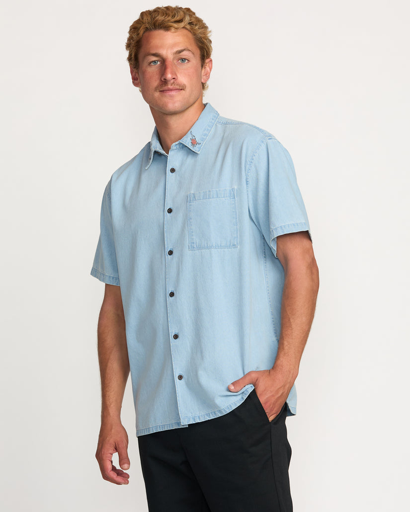 Billabong Occy Short Sleeve Shirt - Cloud Blue - Sun Diego Boardshop