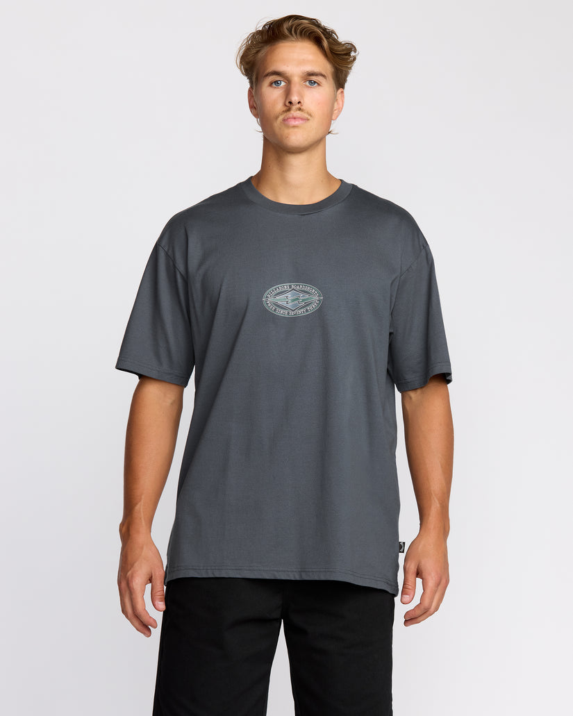 Billabong Rotor Diamond Regular Short Sleeve T-Shirt - Medium Blue - Sun Diego Boardshop
