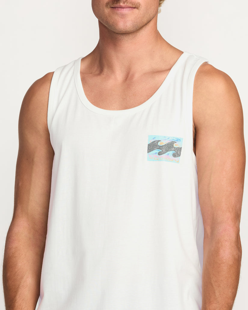Billabong Crayon Wave Premium Tank - Off White - Sun Diego Boardshop