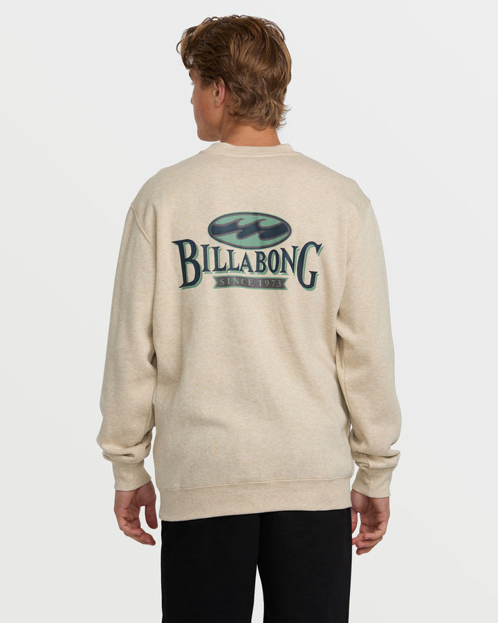 Billabong Short Sands Crew Sweatshirt - OATMEAL HEATHER - Sun Diego Boardshop