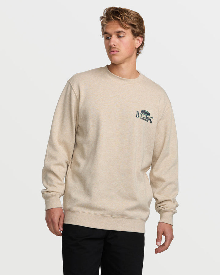 Billabong Short Sands Crew Sweatshirt - OATMEAL HEATHER - Sun Diego Boardshop