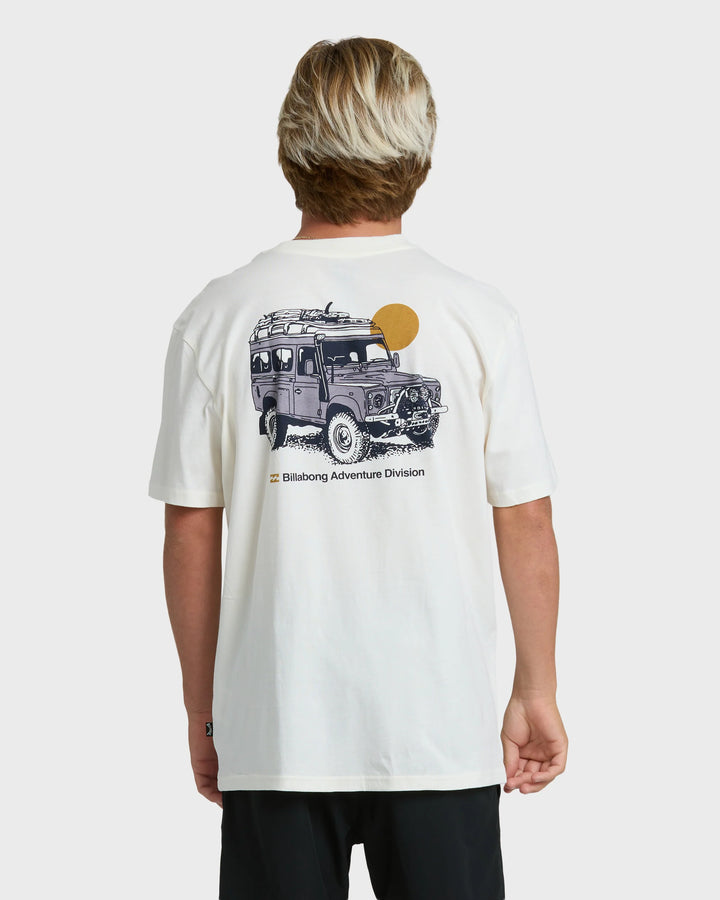 Billabong Men's Make Tracks Adiv Premium Short Sleeve T-Shirt - Off White - Sun Diego Boardshop