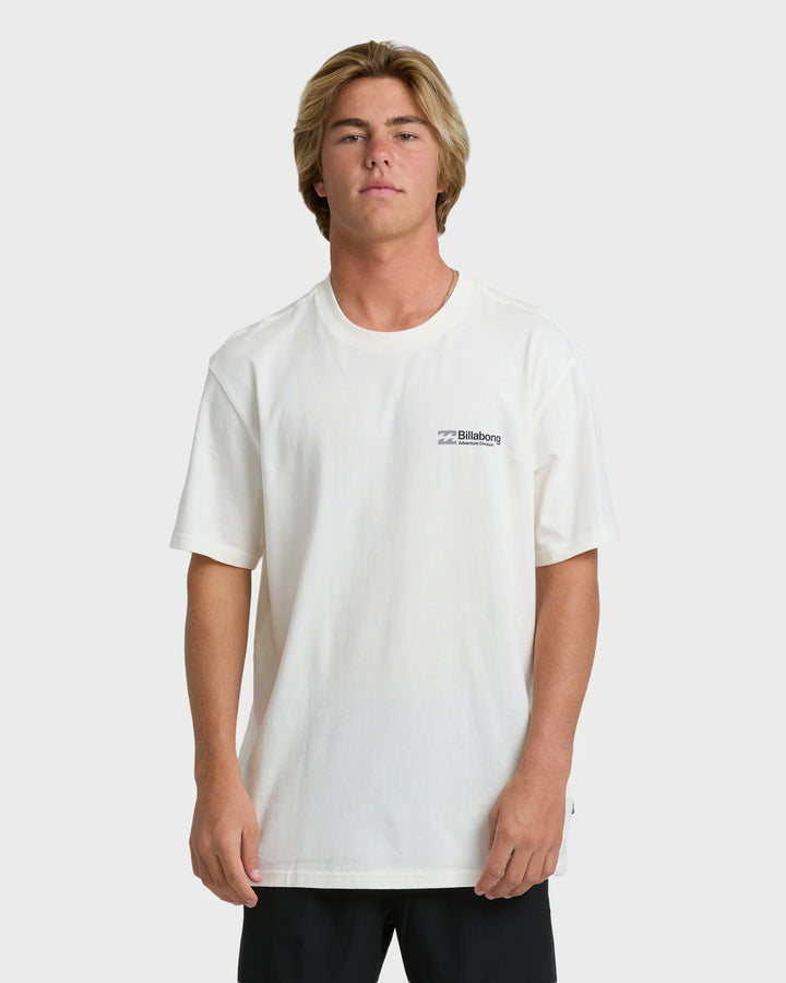 Billabong Men's Make Tracks Adiv Premium Short Sleeve T-Shirt - Off White - Sun Diego Boardshop