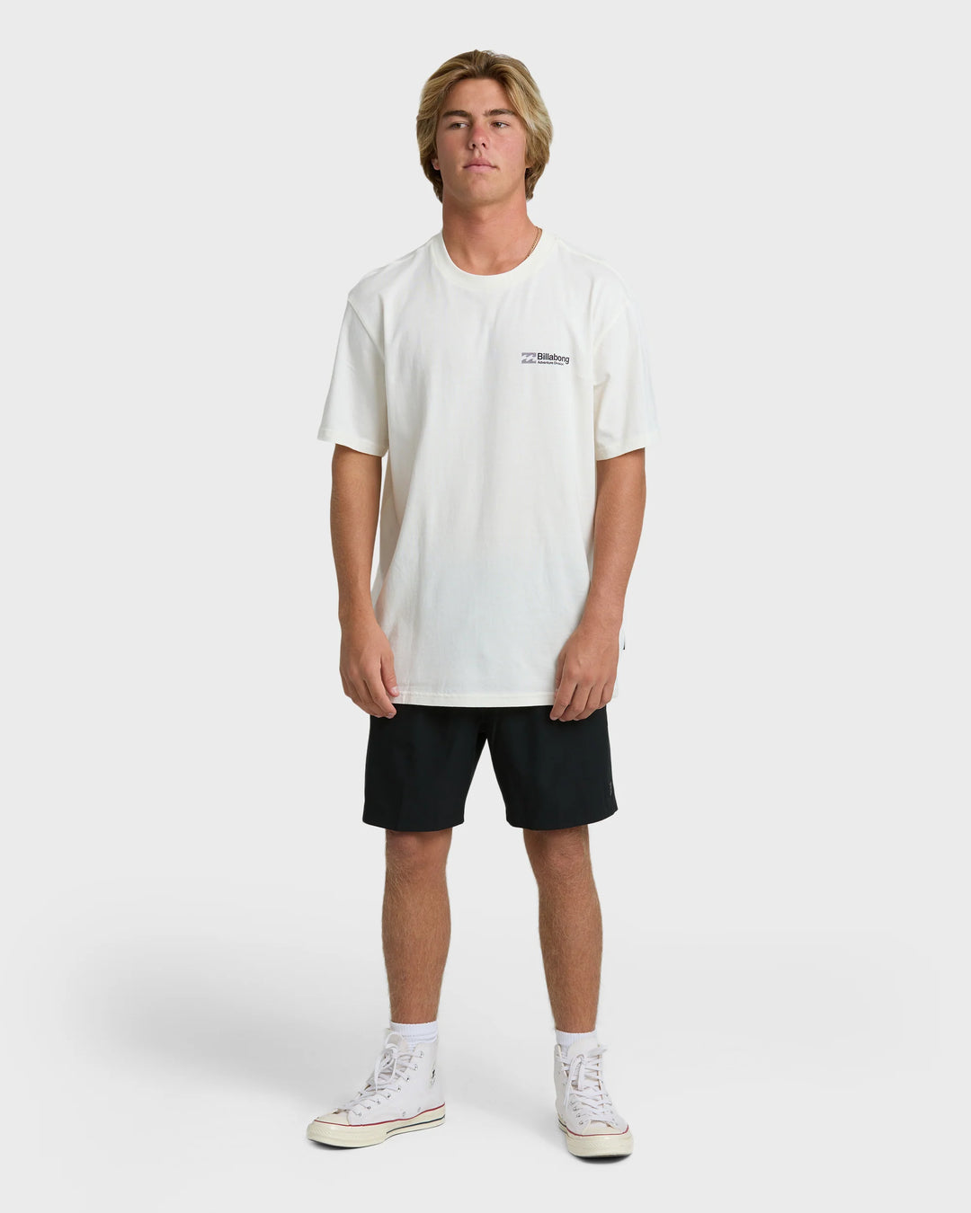 Billabong Men's Make Tracks Adiv Premium Short Sleeve T-Shirt - Off White - Sun Diego Boardshop