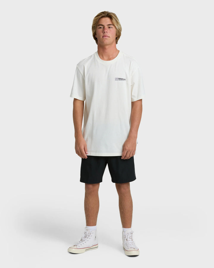 Billabong Men's Make Tracks Adiv Premium Short Sleeve T-Shirt - Off White - Sun Diego Boardshop