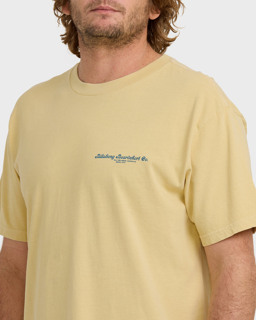 Billabong Suspects Premium Ww Short Sleeve T-Shirt - Golden Yellow