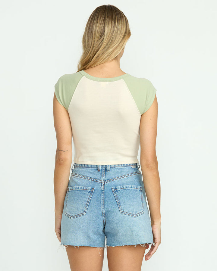 Billabong Paradise Short Sleeve Raglan Tee - Pistachio Gfm0 - Sun Diego Boardshop