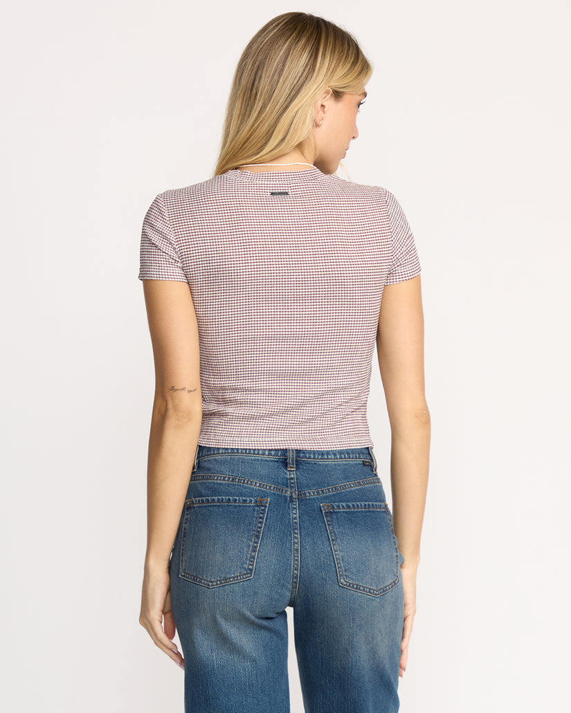 Billabong Checked Out Knit T-Shirt - Espresso Brown - Sun Diego Boardshop