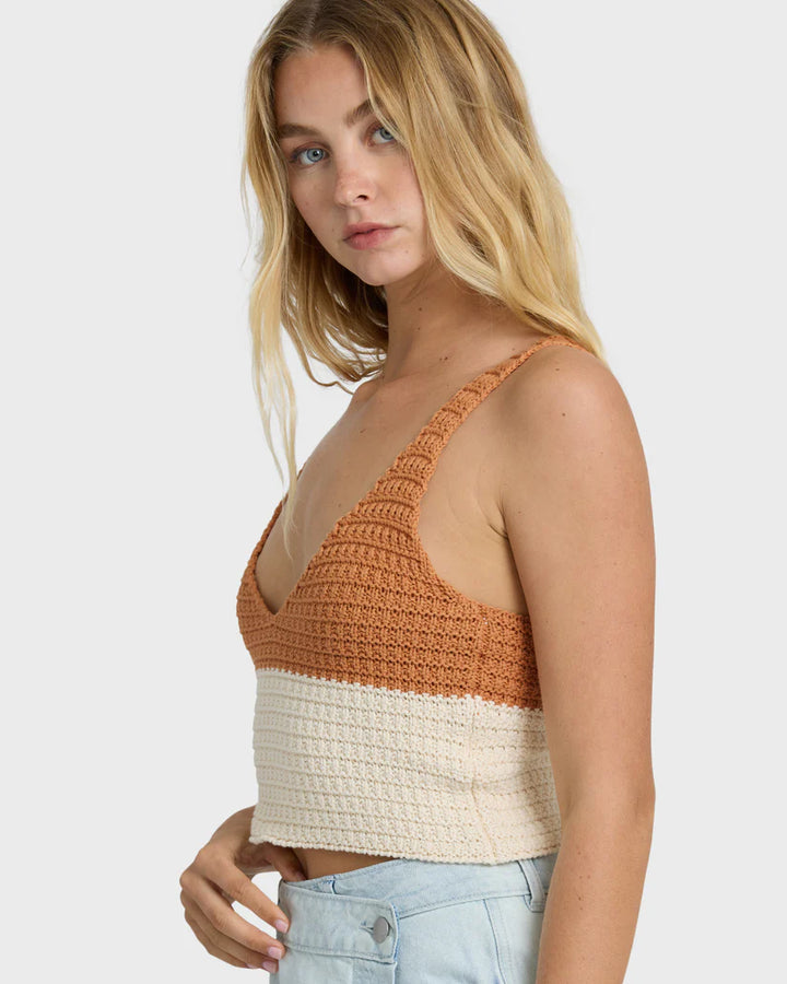 Billabong Anders Sweater Tank - Caramel Cafe