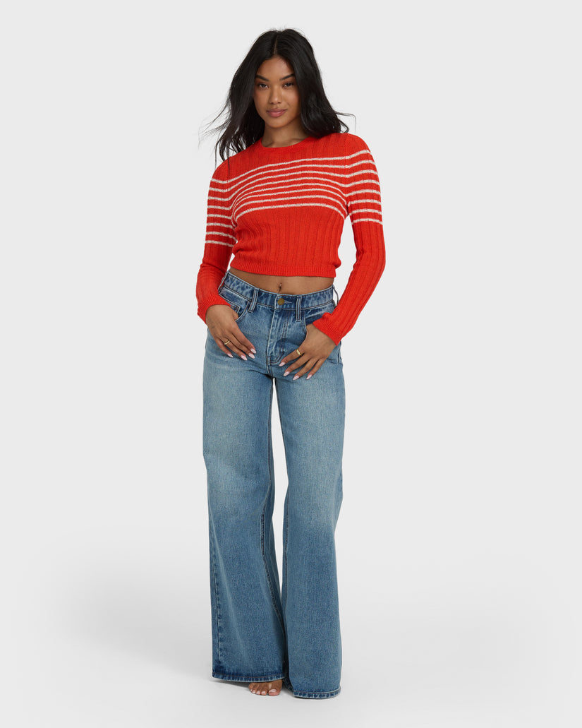 Billabong Clare Sweater - Red Aloha - Sun Diego Boardshop